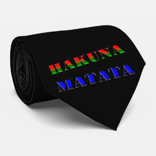 "心配無し"のギフトのためのHakuna Matataかアフリカ句 ネクタイ