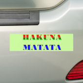 "心配無し"のギフトのためのHakuna Matataかアフリカ句 バンパーステッカー (車上)