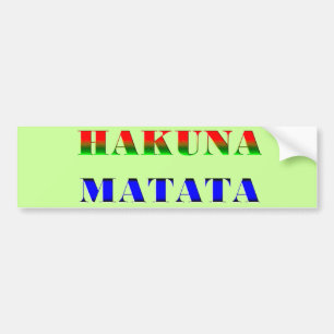 "心配無し"のギフトのためのHakuna Matataかアフリカ句 バンパーステッカー