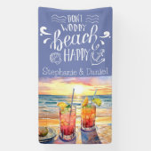 心配無用ビーチハッピーなクルーズドア 横断幕 (縦)