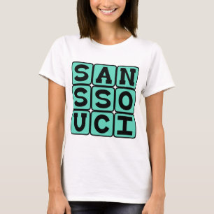 心配無用、サンスーシ ラテン語フレーズ Tシャツ