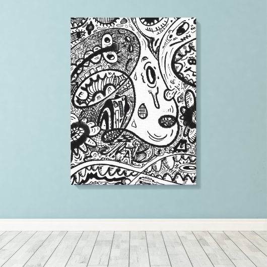 心配 キャンバスプリント (インサイチュ (ウッドフロア))