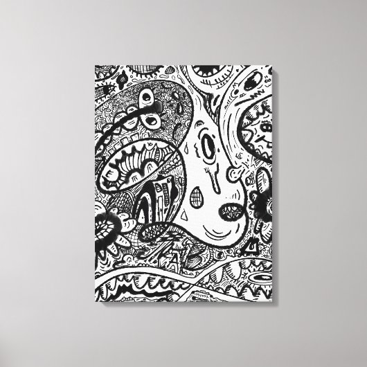 心配 キャンバスプリント (正面)