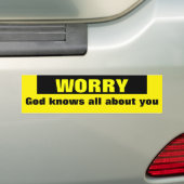 心配 バンパーステッカー (車上)