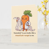 心電図にニンジン Dr. Carrot 医師 おもしろ メッセージカード カード (黄色い花)