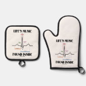 心電図中に見られる生命の音楽 鍋つかみ&鍋敷きセット (正面)