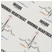 心電図内正常ハートビート心電図 ファブリック (クローズアップ)