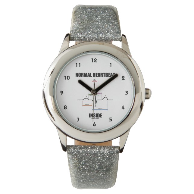 心電図内正常ハートビート心電図 腕時計 (正面)
