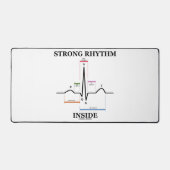 心電図心拍内部の強いリズム デスクマット (正面)