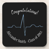 心電図心臓病専門医の卒業 コースター (正面)