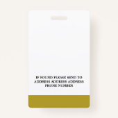 心電図、写真医療IDバッジ バッジ (裏面)