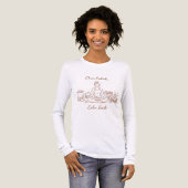 心静瑜伽女孩-线条艺术放松 トライブレンドTシャツ (正面全体)