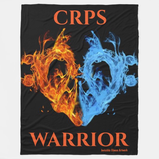 心/炎...CRPS フリースブランケット (正面)