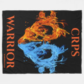 心/炎...CRPS フリースブランケット (正面(横))