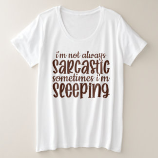 必ずしも皮肉ではないおもしろい プラスサイズTシャツ