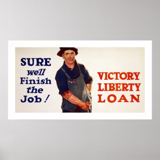 必ず仕事を終わらせる！(白) ポスター (正面)