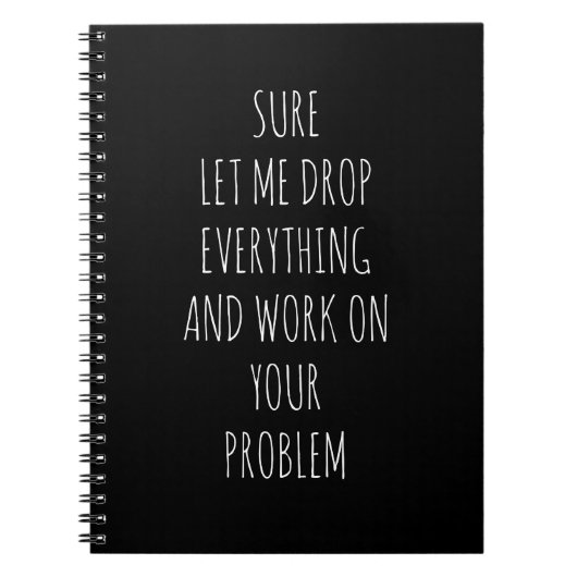 必ず降ろして…..問題ノートブおもしろいック ノートブック (正面)