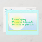 必死の追求春 ポストカード (正面/裏面)