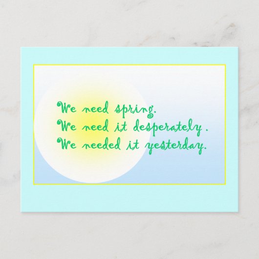 必死の追求春 ポストカード (正面)