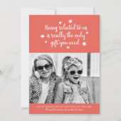 必要おもしろいな唯一のギフト |オレンジ色の写真 シーズンカード (正面)