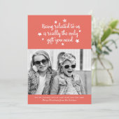 必要おもしろいな唯一のギフト |オレンジ色の写真 シーズンカード (スタンド正面)