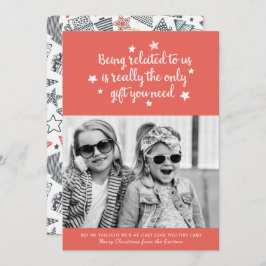 必要おもしろいな唯一のギフト |オレンジ色の写真 シーズンカード