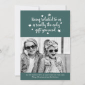 必要おもしろいな唯一のギフト |緑の写真 シーズンカード (正面)