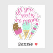 必要なのはアイスクリームの可愛カラフルいビニール シール (シート)