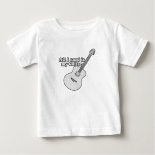 必要なのはギターだけだ。ヴィンテージ白黒 ベビーTシャツ