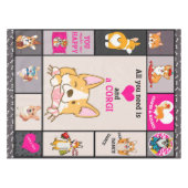 必要なのはコーギ毛布だけだ テーブルクロス (正面(横))