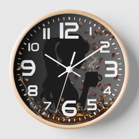 必要なのはコーヒーだけだ 壁時計 (正面)