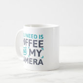必要なのはコーヒーとカメラだけだ コーヒーマグカップ (正面左)