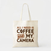 必要なのはコーヒーとカメラだけだ トートバッグ (正面)