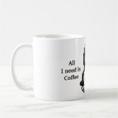 必要なのはコーヒーとコッカースパニエル犬 コーヒーマグカップ (左)