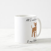 必要なのはコーヒーとチワワ金ゴールド コーヒーマグカップ (正面右)