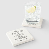 必要なのはコーヒーとマスカラ ストーンコースター (横)