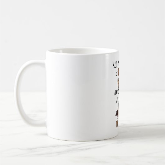 必要なのはコーヒーとヨークシャーテリア コーヒーマグカップ (左)