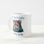 必要なのはコーヒーとヨークシャーテリア コーヒーマグカップ (正面左)