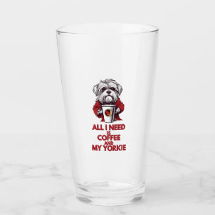 必要なのはコーヒーとヨークシャーテリア タンブラーグラス