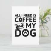 必要なのはコーヒーと犬だけだ サンキューカード (スタンド正面)