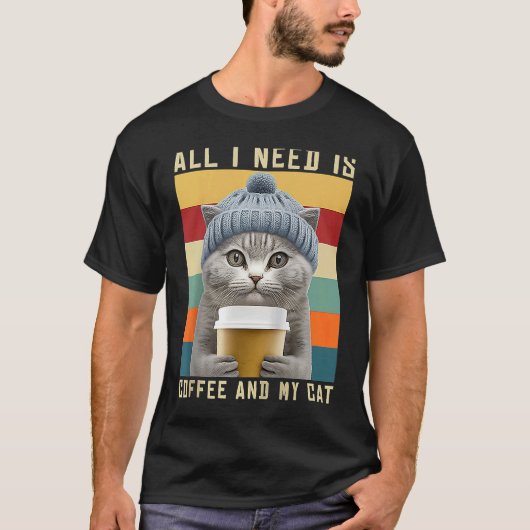 必要なのはコーヒーと猫用の服 Tシャツ (正面)