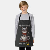 必要なのはコーヒーと猫 エプロン (着用した状態)