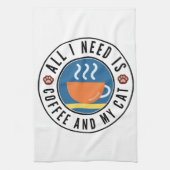 必要なのはコーヒーと猫 キッチンタオル (縦)