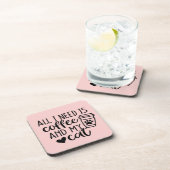 必要なのはコーヒーと猫 コースター (右側)