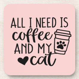 必要なのはコーヒーと猫 コースター