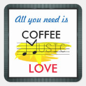 必要なのはコーヒースクエアステッカー スクエアシール (正面)