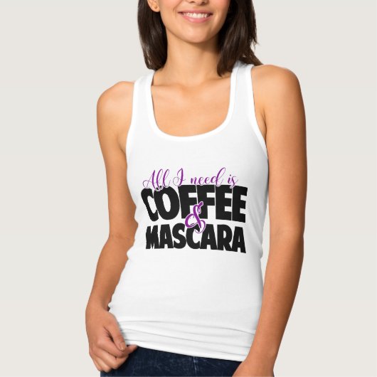 必要なのはコーヒー&マスカラタンクトップ タンクトップ (正面)