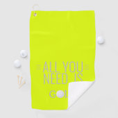 必要なのはゴルフだけ-ネオン黄 ゴルフタオル (インサイチュ)