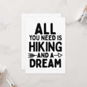 必要なのはハイキングと夢だけだ カード (正面/裏面インサイチュ)