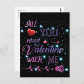 必要なのはバレンタイン ポストカード (正面/裏面)